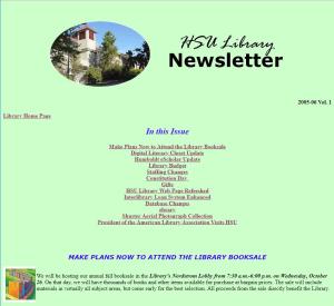 Library Newsletter Fall 2005