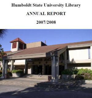 cover image of HSU Library Annual Report 2007/2008