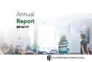 image of HSU Library Annual Report 2016/17