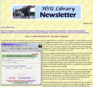 Library Newsletter Fall 2002