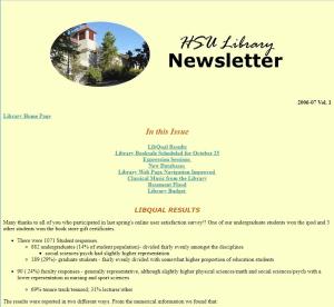 Library Newsletter Fall 2006