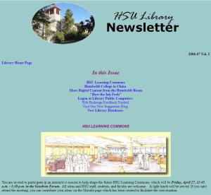 Library Newsletter Spring 2007