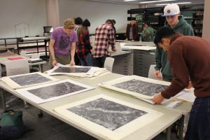 image of students using resources in Special Collections