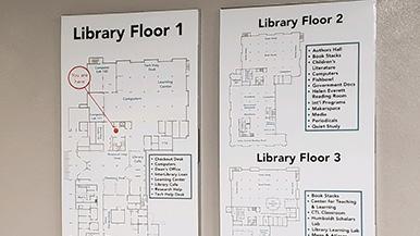 image of library floor maps