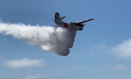 calfire plane dropping water