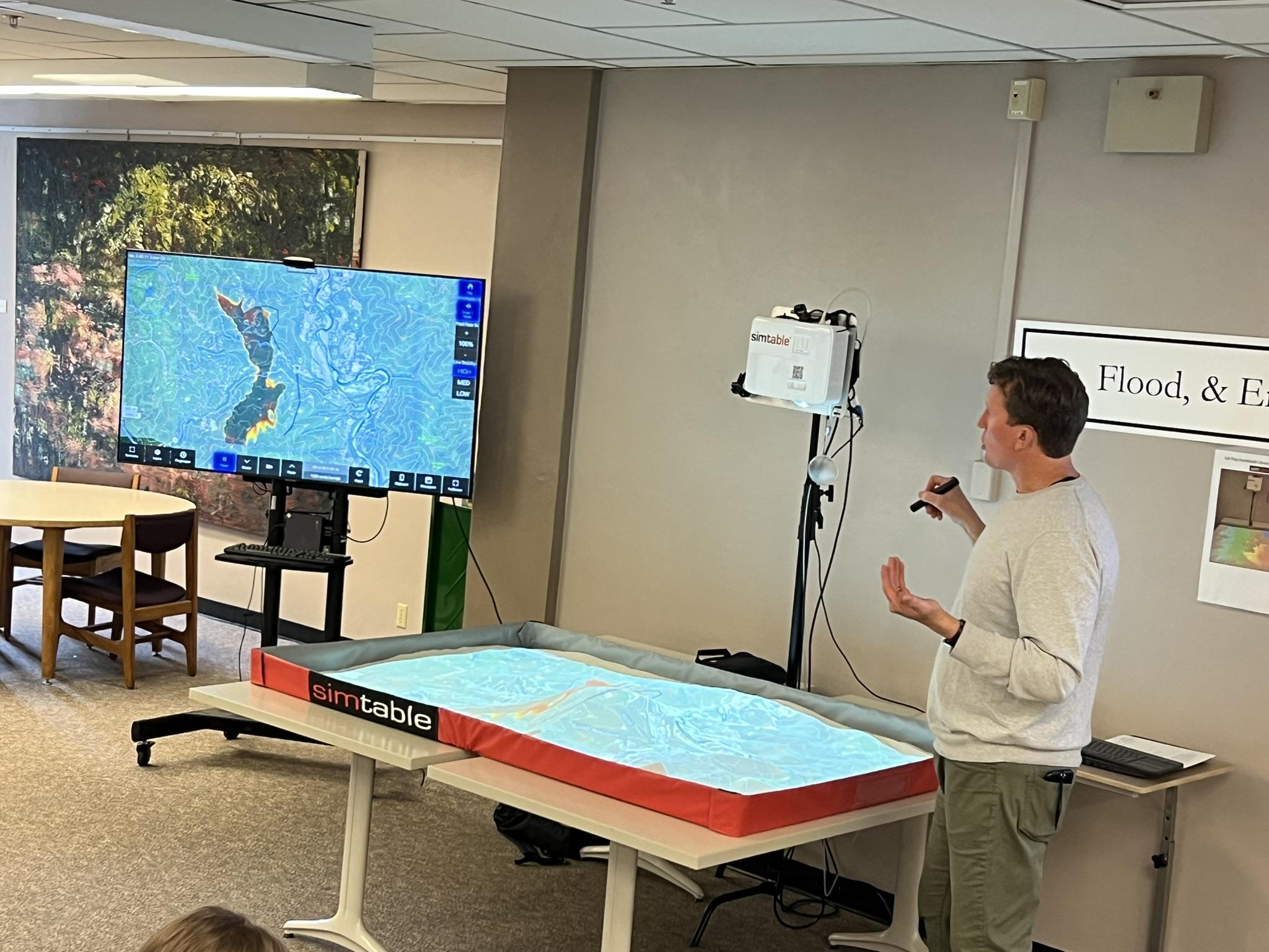 presentation at fire simtable
