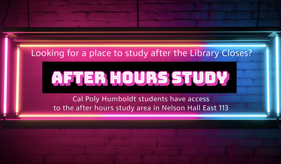 After hours study room Nelson Hall East 113