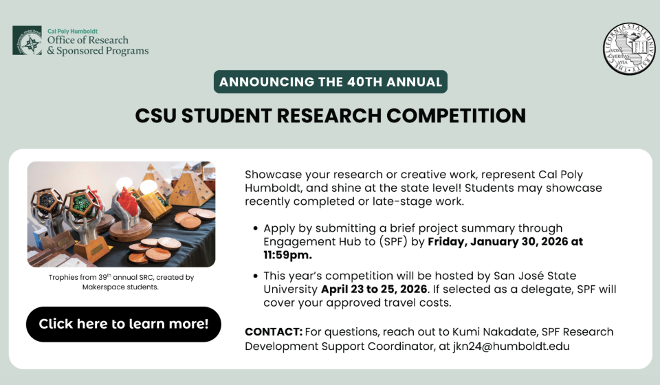CSU Student Research Competition April 23 - 25, 2026